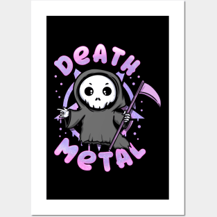 Anime Manga kawaii Death Metal Reaper T-Shirt Posters and Art
